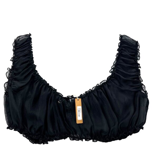 SKIMS‎ Romance Chiffon Crop Top Onyx 2X - Picture 3 of 12
